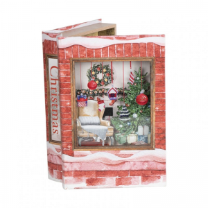 SCATOLA/LIBRO NATALE C/LED 28X19X7,5cm