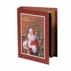 SCATOLA/LIBRO BABBO NATALE 27X22X7cm