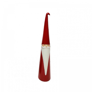 BABBO NATALE MET. D9,5 H50cm - rosso