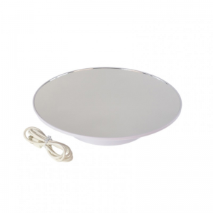 BASE GIREVOLE C/SPECCHIO D25cm - bianco