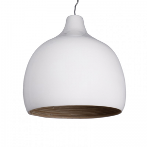 LAMPADARIO BAMBOO D33 H35cm - bianco