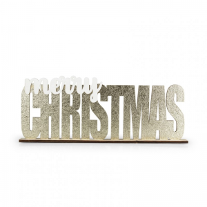 SCRITTA MERRY XMAS 39XH15,4cm  - gold