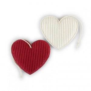 CUORE DA APP. 5,5x6,3cm 24pz - crema/ros