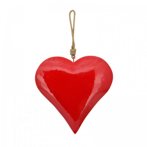 CUORE METALLO DA APP. 20cm - rosso