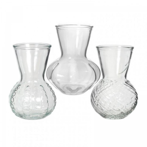 VASO VETRO KRISTAL D13 H18 3mod.-trasp.