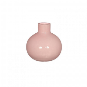 VASO VETRO ROSE D13 H13 cm - lt. pink