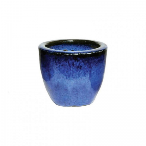 VASO Egg CERAMICA D22 H21 - blue