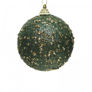 SFERA PAILLETTES FOAM D8cm - pine green