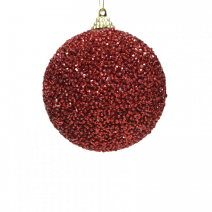 SFERA GLITTER FOAM D8cm - red