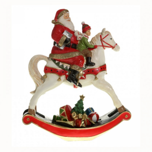 BABBO NATALE C/CAVALLO 29X11X34cm