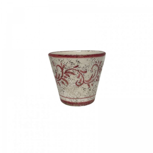 VASO TERRACOTTA SMALT. DEC. H12 -rosso