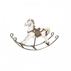 CAVALLO DONDOLO POLIRES.18,5X4 H12,5gold