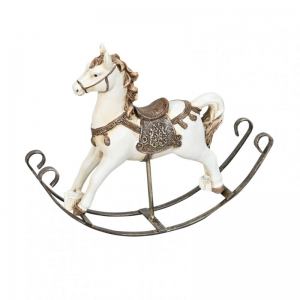 CAVALLO DONDOLO POLIRES.22X5 H16,5 gold