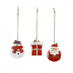 NATALE DECORO CERAMICA H7,5 3ASS.