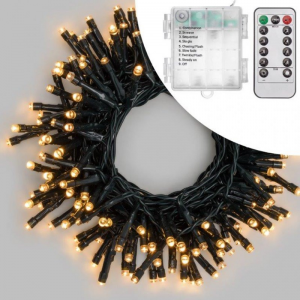 CATENA 500 LED LUCE CALDA 5MM-batteria