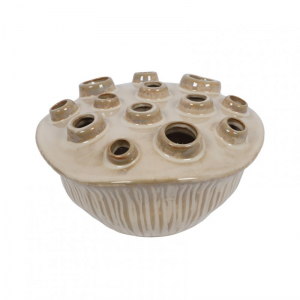 VASO LOTUS 25X25XH13 - beige