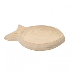 VASSOIO LEGNO PESCE 41X6XH26cm