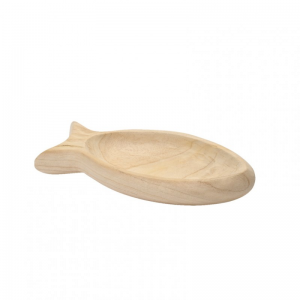 VASSOIO LEGNO PESCE 42X6XH17cm