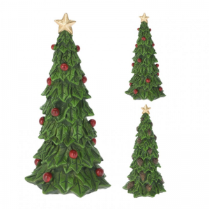 ALBERO NATALE RESINA 10X22cm 2mod.