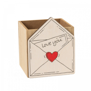 CASSETTA BUSTA LOVE YOU 10x10 H12,5 cm