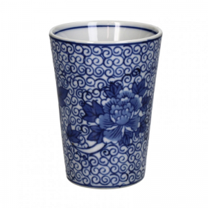 VASO PORCELLANA 8X8X11cm - blue