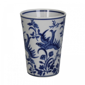 VASO PORCELLANA 8X8X11cm - blue