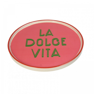 PIATTO CERAMICA 25,5X25,5X1,5cm - pink