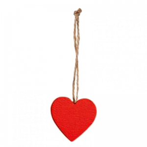 CUORE LEGNO DA APP. 2cm 24pz  - red