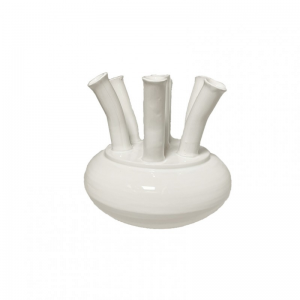 TULIPANIERA CIPOLLA TERR D24 H23 -bianco
