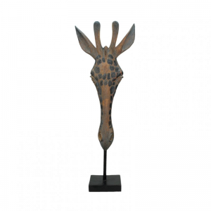 TESTA GIRAFFA POLIRES. 18,5X8X52CM